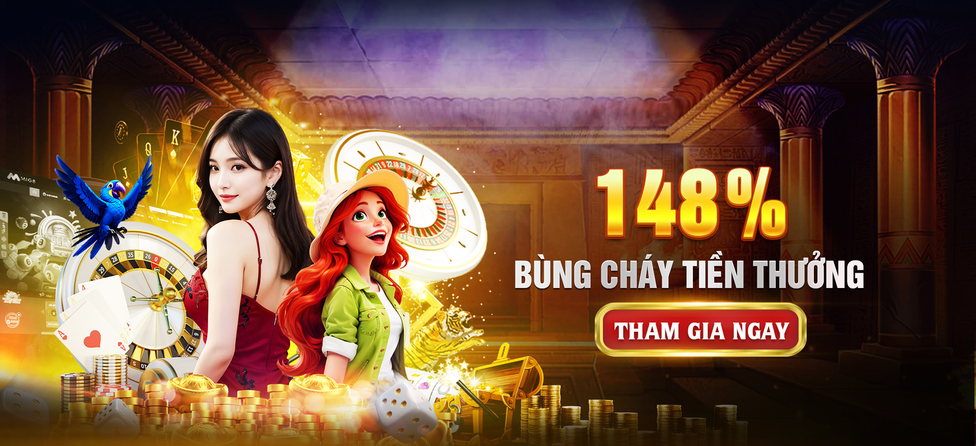 Hình ảnh quảng cáo của mibet hiển thị nền tảng và các lợi ích