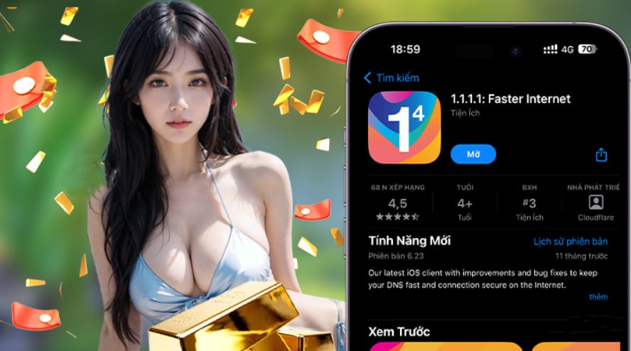 Hình ảnh quảng cáo của mibet hiển thị nền tảng và các lợi ích